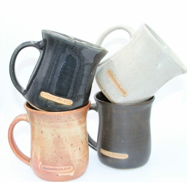 One New Man Pottery Mugs - back